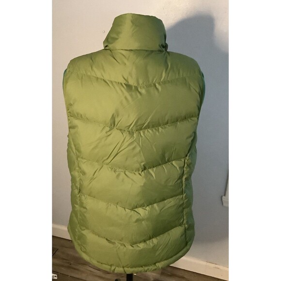 LL Bean Puffer Vest Womens Medium Green Goose Down Mountain Classic Full-Zip - Picture 5 of 6